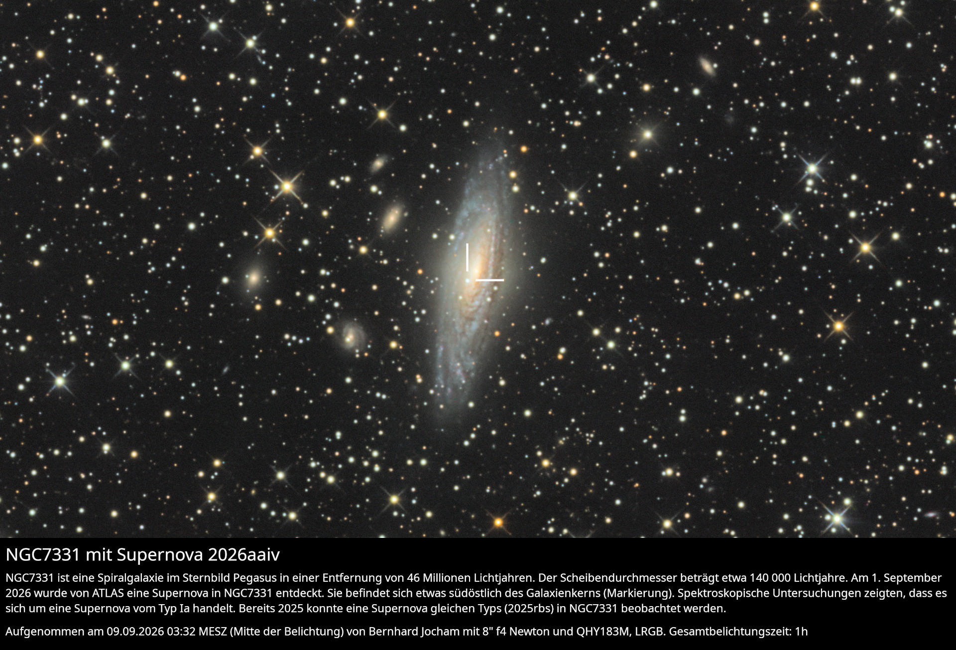 NGC7331 mit SN2026aaiv